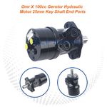 OMR 100cc Gerotor Hydraulic Motor - 25mm Parallel Keyed Shaft End Ports Low Speed High Torque